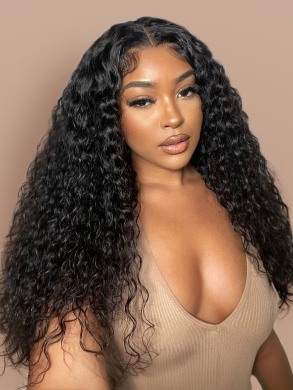 Klaiyi Hair 2 Bundles or 3 Bundles Indian Water Wave Curly Hair Bundles Deals Flash Sale