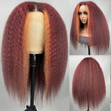 Buy 1 Get 1 Free,Code:BOGO | Klaiyi Ombre Highlight Kinky Straight Wig All Length $119 Deal