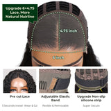 Klaiyi 6x4.75 Pre-Cut Lace Closure Wig Wear Go Glueless Bob Wig