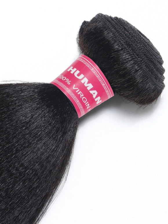 Klaiyi Yaki Straight Bundles - Vente Flash - Cheveux Brésiliens Vierges Humains Ultra Naturels - Tissage Yaki - 2/3/4 Paquets