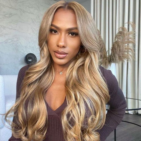 Klaiyi Milk Blonde 13x4 Lace Front Wig 180% Density Straight Wig Dee Recommed