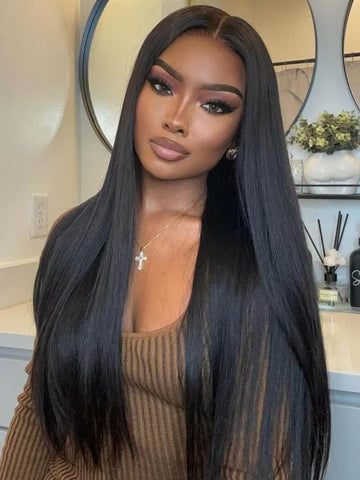 Klaiyi Light Yaki Straight Human Hair Bundles Most Natural Yaki Weave 2/3/4 Bundles/Pack