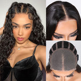 Extra 60% OFF | Klaiyi Water Wave 6x4.5 Pre-Cut Lace Wig Wear Go Human Hair Wigs with Baby Hair