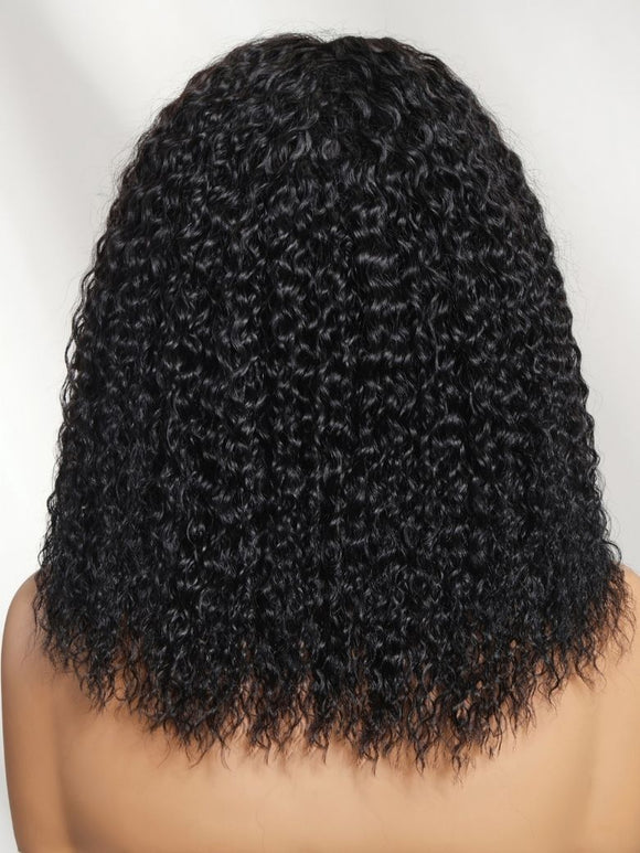 Perruque frontale en dentelle Klaiyi 13x4 Pre-Everything Crimp Deep Curl, volume élevé, ondulations profondes et souples, cordon de serrage invisible 