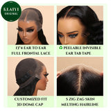 Klaiyi  Ear To Ear Pre-Cut Lace Frontal Super Secure Wig Silky Straight 13x4 Pre-Everything Lace Frontal Wig Flash Sale