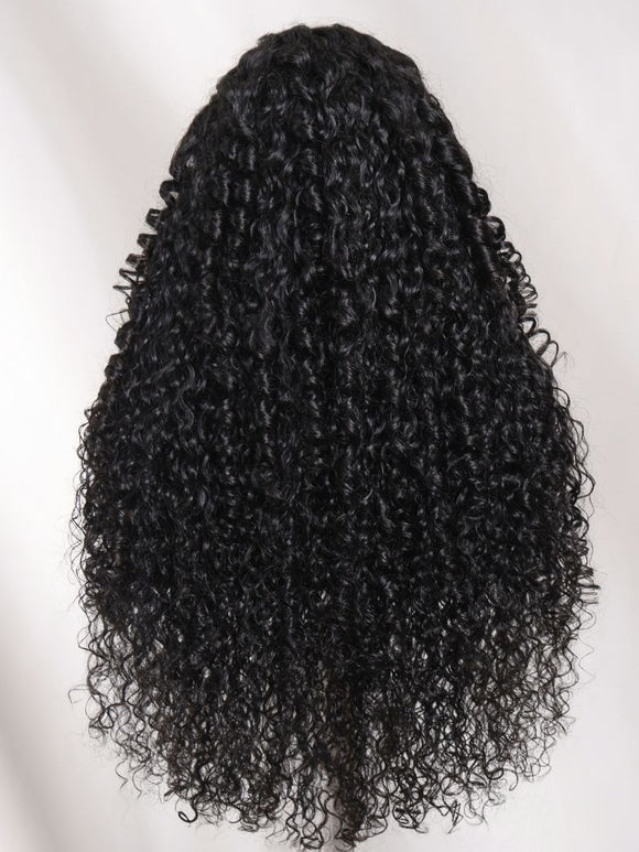 Klaiyi 7x5 Pre-Everything Lace Frontal Wig Defined Coily Texture Soft Fluffy Curly Human Hair Wig