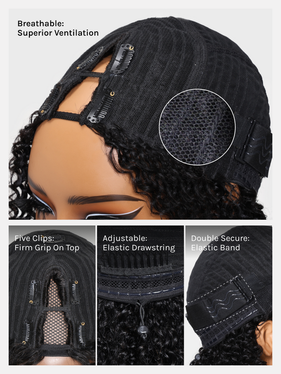 Klaiyi Yaki Straight V Part Wig Meets Real Scalp New EasiContour™  Ready To Wear Glueless Wig with  Invisi Drawstring Flash Sale