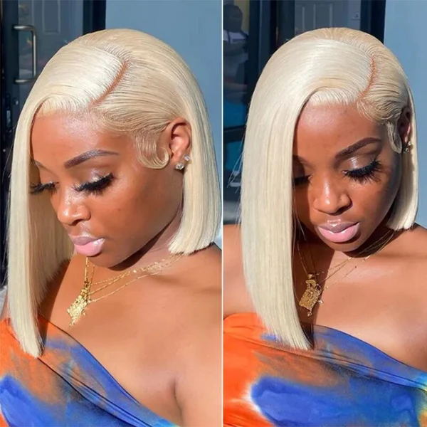 $169 Get 3 Wigs | 4x4 Lace Closure Kinky Straight Wig + 4x4 Lace Closure #613 Bob Wig +180% Density Dark Root Brown Balayage Highlight Jerry Curly Wig Flash Sale