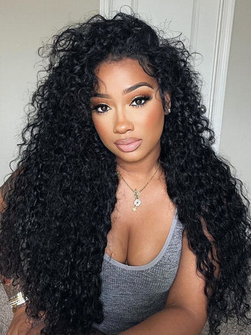 Flash Sale| Water Wave Wig Flexi-Fit Drawstring Beginner Friendly 3 In 1  Flip Over 3/4 Half Wig Vip Member
