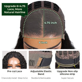 New User Exclusive | Klaiyi 250% Bleach Knots Wig 6*4.75 Pre-Cut lace Glueless Wear&Go Wig Beginner Friendly High Density Super Natural Wigs Flash Sale