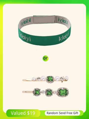 Klaiyi Free Gifts Elastic Headban Or Alligator Clip Salon Perm Hair Dye Plastic Hairpin Wig Clip Haircut Partition Styling Clip Supplies