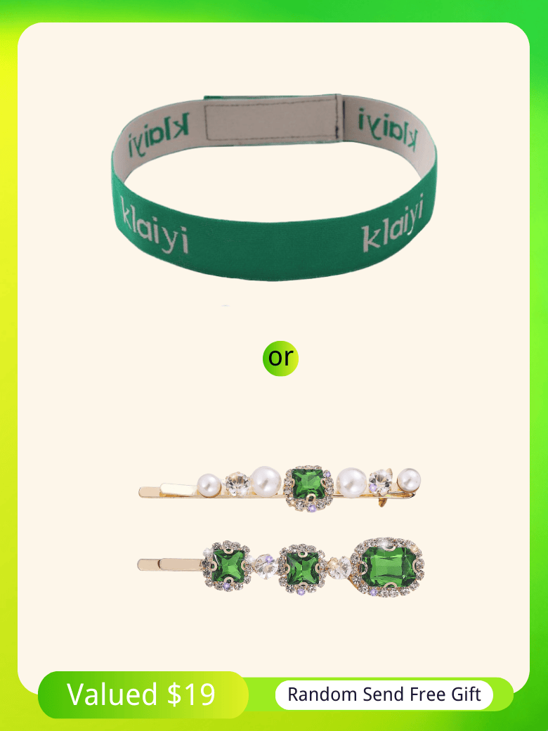 Klaiyi Free Gifts Elastic Headban Or Alligator Clip Salon Perm Hair Dye Plastic Hairpin Wig Clip Haircut Partition Styling Clip Supplies