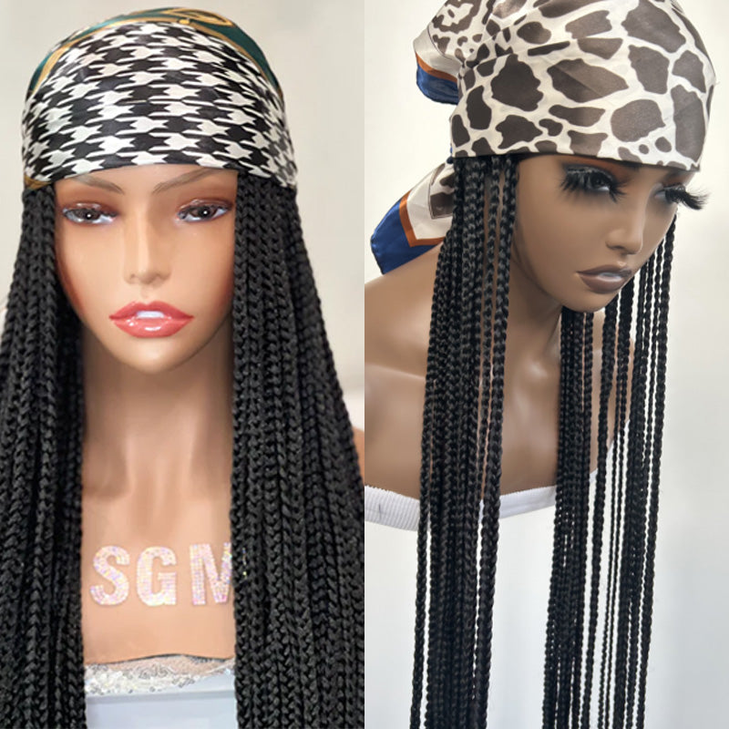 Klaiyi Lace Front Box Braided Wigs Knotless Cornrow Braids for Women 40 Inches Flash Sale