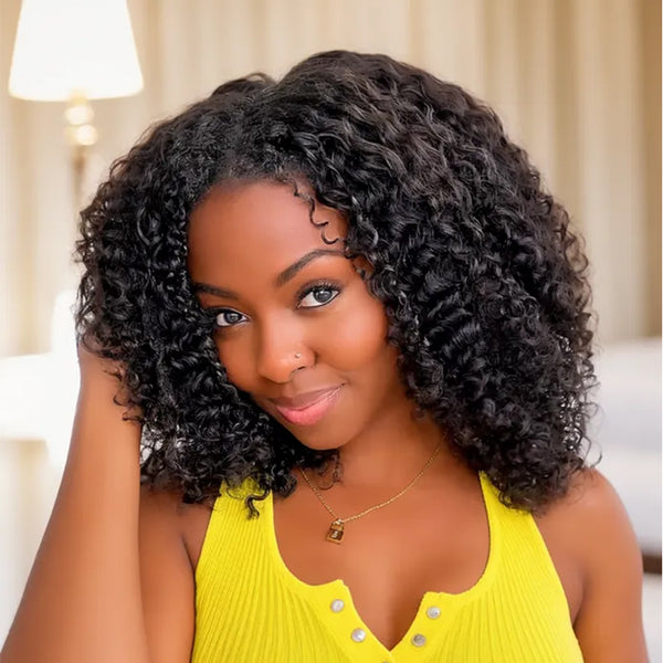 Klaiyi 4c Kinky Curly Vpart Wigs Meets Real Scalp No Leave Out Upgraded Upart Wigs