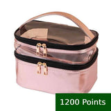 1200 Points | Double Layer Makeup Bag Travel Cosmetic Cases (Hot)