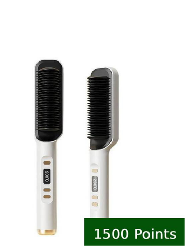 1500 Points | Upgrade Anti-Scald Hair Straightener Brush, LCD Temp Display & 4 Temp Settings