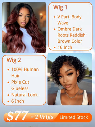 $77 Get 2 Wigs | Klaiyi BOGO Free Friday Special Offer Limited Stock Flash Sale