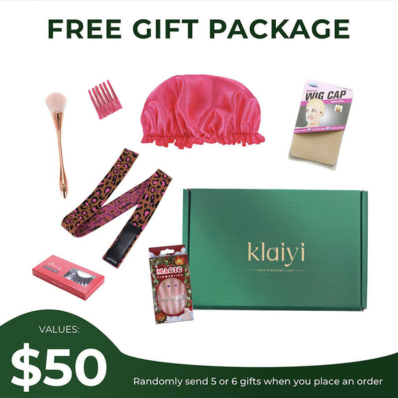 Klaiyi Balayage Ombre Highlight Color Hair 3 Bundles with Lace Closure Flash Sale