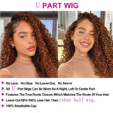 Klaiyi Ombre Balayage Colored Jerry Curly U Part/V Part Wigs Meets Real Scalp Glueless Wigs Beginner Friendly Flash Sale