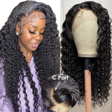 Buy 1 Get 1 Free,Code:BOGO |Klaiyi 180% Density 13x4 Lace Frontal Wig New Deep Wave Wig