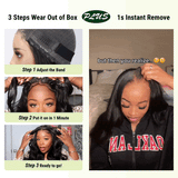 $50 OFF Full $51 | Code: SAVE50 Klaiyi Pre-Cut 5x5 HD Clear Lace Wear Go Glueless Wig Body Wave/Straight/Curly Hair