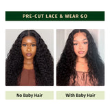 All Wigs Under $100 | Klaiyi  Water Wave Wear Go Glueless Lace Wig Human Hair Flash Sale