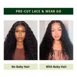 $50 OFF Full $51 | Code: SAVE50 Klaiyi Water Wave Wear Go 6x4.75  Pre-Cut Lace Closure Wig