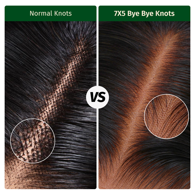 $100 OFF| Code: SAVE100 Klaiyi 7x5 Bye Bye Knots Water Wave Put On and Go Glueless Lace Wig Human Hair