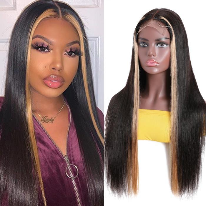 1-3 B-Days Delivery  | Klaiyi Ombre Highlight #TL27 Straight Lace Part Wig Flash Sale