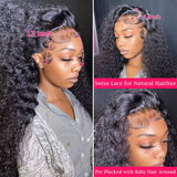 Buy 1 Get 1 Free,Code:BOGO |Klaiyi 180% Density 13x4 Lace Frontal Wig New Deep Wave Wig
