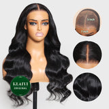 Extra 60% OFF | Klaiyi Pre-Cut Larger Size Lace Closure Put On and Go Wig  Body Wave Wigs