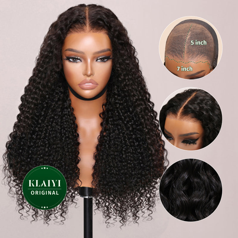 $100 OFF | Code: SAVE100  Pre Cut Put On and Go Jerry Curly Bye Bye Knots Lace Wigs Natural Density