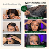 Klaiyi Natural Color Yaki Straight  7x5  Pre Everything Put On and Go Glueless Lace Wigs Flash Sale