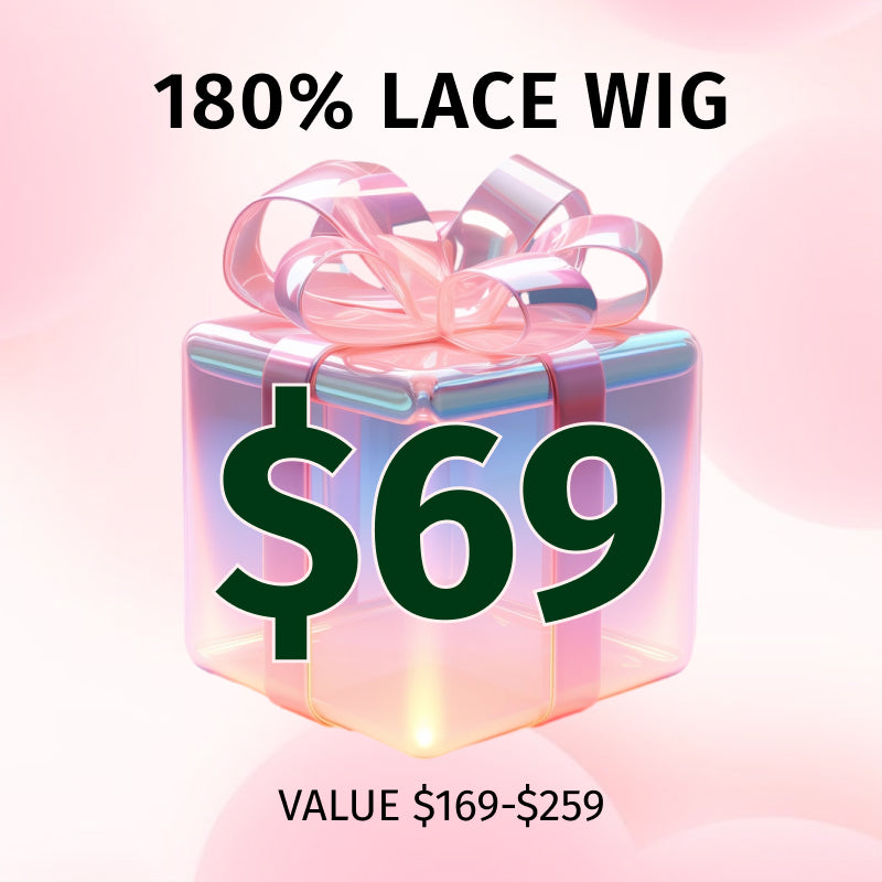 $69 for Full & Thick 180% Lace Wig Lucky Box Flash Sale