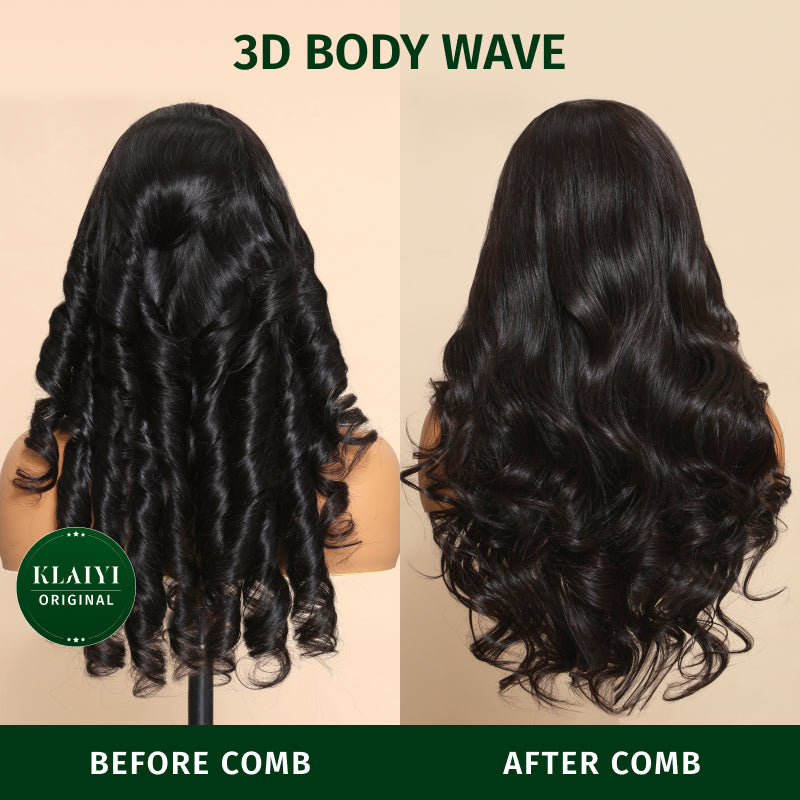 $100 OFF| Code: SAVE100 Klaiyi 13x4 Pre-Cut Lace Front Super Secure 3D Body Wave Pre-Everything Wig