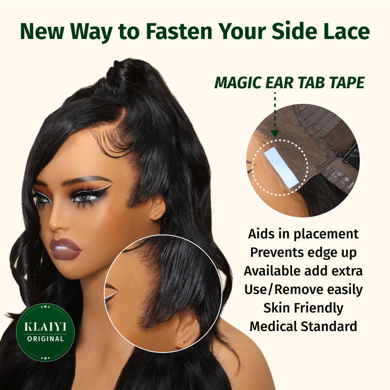 Klaiyi Brunette Auburn Copper 13x4 Pre everything Lace Frontal Wig Body Wave Virgin Human Hair Reddish Brown Color