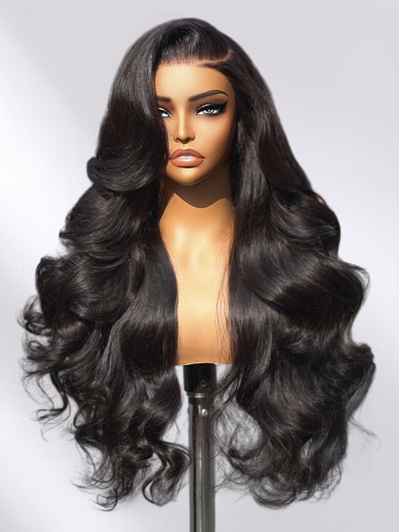 Extra 60% OFF | Klaiyi Pre-Cut Larger Size Lace Closure Put On and Go Wig  Body Wave Wigs