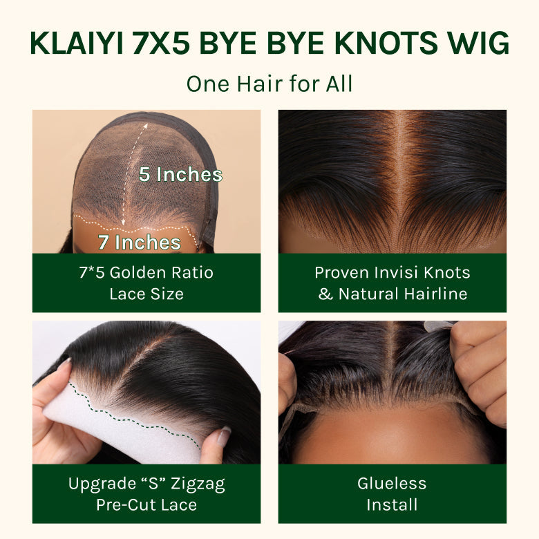 Extra 60% OFF | Klaiyi Pre-Cut Larger Size Lace Closure Put On and Go Wig  Body Wave Wigs