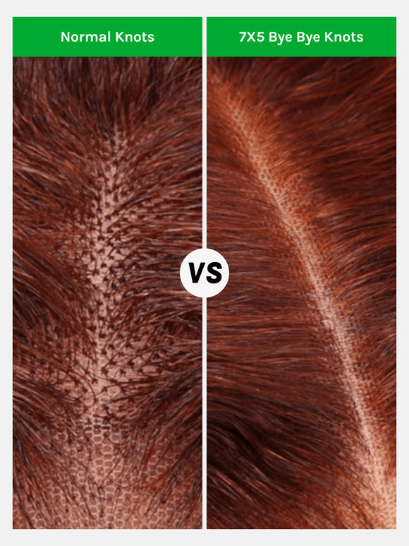 Klaiyi Brunette Auburn Copper 7x5 Pre everything Lace Frontal Wig Body Wave Virgin Human Hair Reddish Brown Color