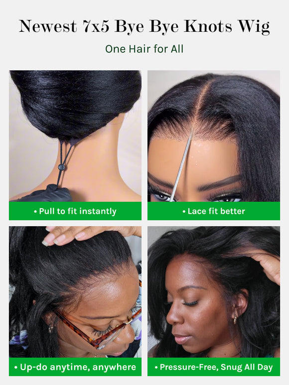 Klaiyi Reddish Brown Jerry Curly 7x5 Bye Bye Knots Human Hair Wig Put On and Go Glueless Lace Wig