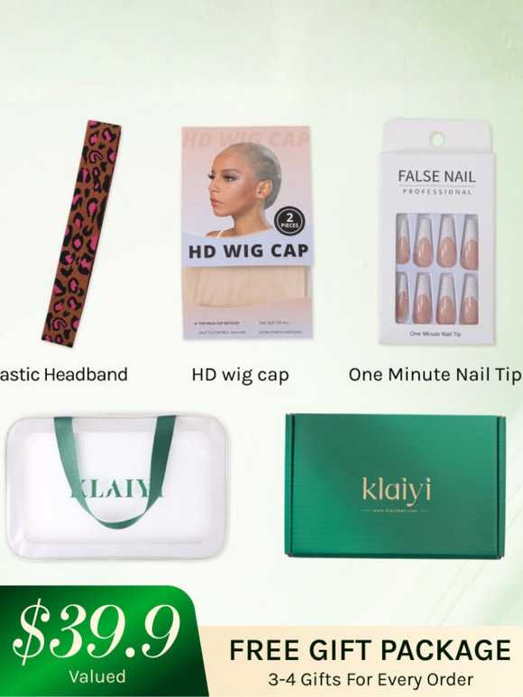 Extra 50% Off Code HALF50  | Klaiyi 13x4 Pre Everything Body Wave Glueless Frontal Wig With Elastic Drawstring Human Hair Wig
