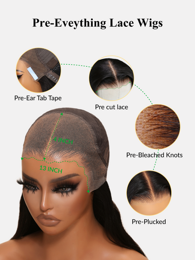 Klaiyi 7x5 Bye Bye Knots Curly Hair with Finger Coil Ends Put on and Go Glueless Human Hair Wig