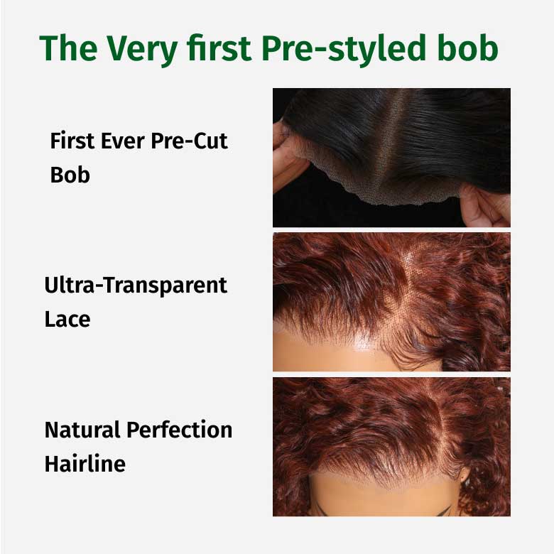 pre-styled bob wig