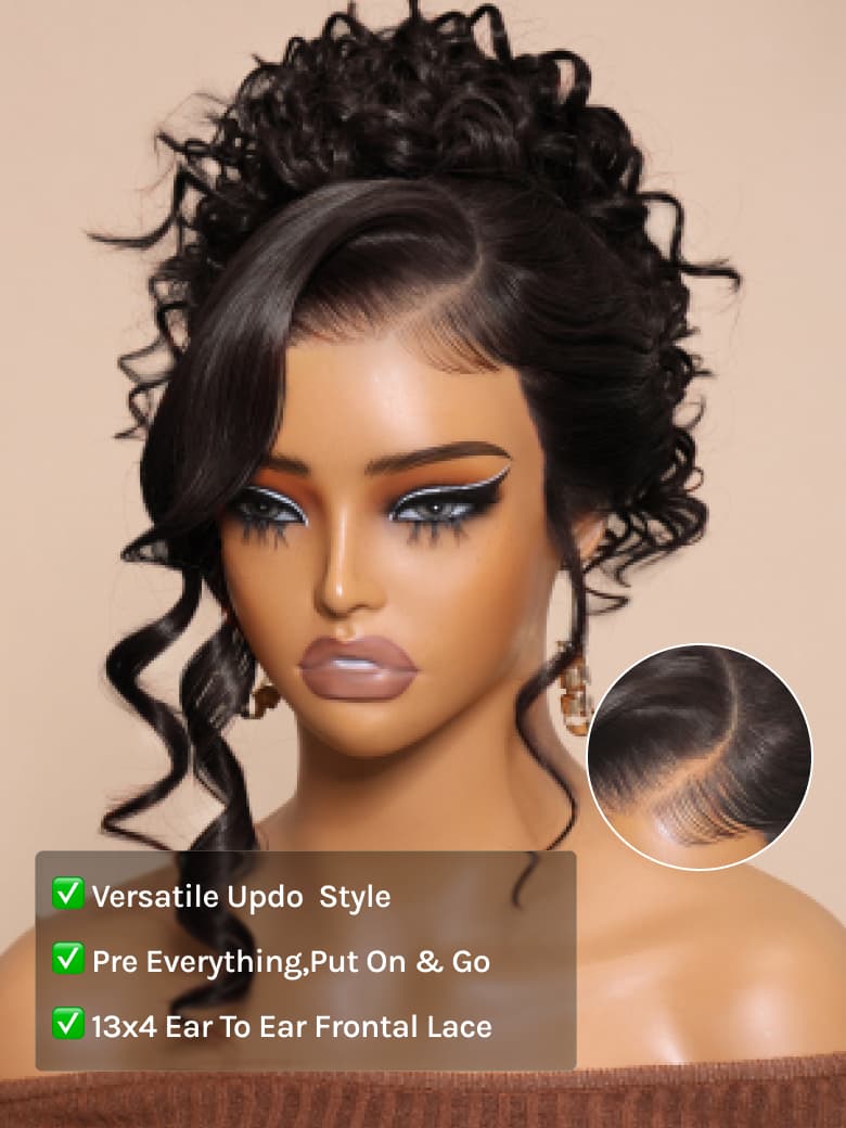 Klaiyi Brazilian Body Wave Virgin Hair 4 Bundles with Frontal Closure Natural Color