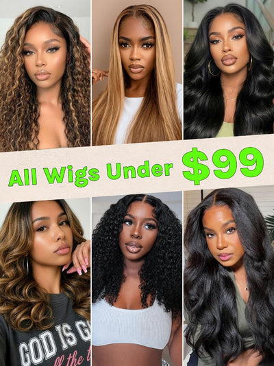 All Wigs Under $99 | Hump Day 9TH Anniversary & Late Summer Vibes 100% Glueless Human Hair Wigs Limited Stock Flash Sale