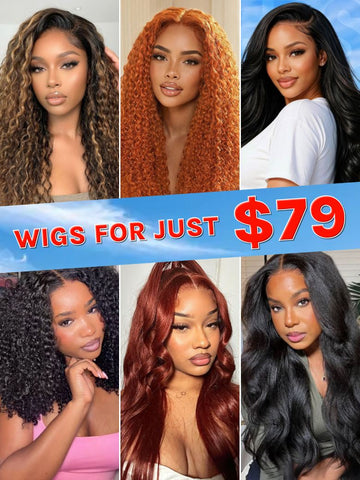 Wigs For Just $79 | Klaiyi 9TH Anniversary 100% Glueless Human Hair Wigs Limited Stock Flash Sale