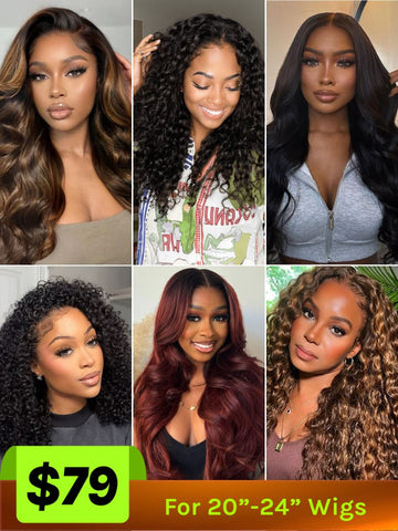 $79 For 20"-24" Wigs | Klaiyi 9th Anniversary Blowout Friday Bonus 24Hrs Shiping Out Flash Sale