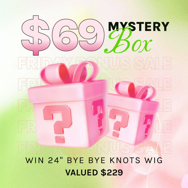 Klaiyi Mystery Box Only $69  Win 24" Bye Bye Knots Wig Valued $229 Flash Sale