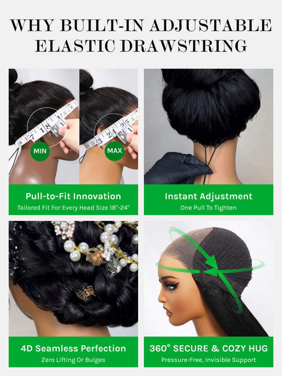 Flash Sale Klaiyi Water Wave 7x5 Bye Bye Knots /13x4 Pre-everything Put On and Go Glueless Human Hair Wigs