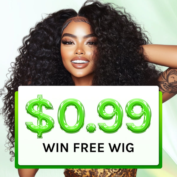 Klaiyi $0.99 Win Free Wig | $69 Get A Glueless Wig Valued $199 | $99 Get A 22" Lace Wig Flash Sale